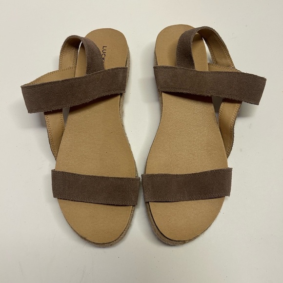 Lucky Brand Leather Sandals Women LP- Gadine  Size 10 Tan Color - Picture 1 of 12